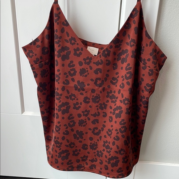 A New Day Leopard Print Brown Cami Top - Picture 3 of 7